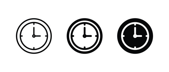 Clock icon vector illustration for web, ui, and mobile apps