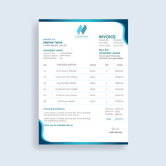 Professional business invoice template design