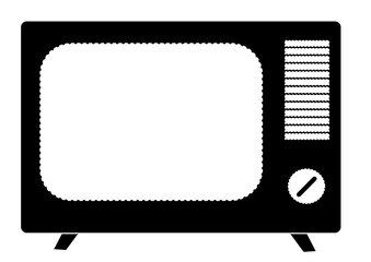 Fototapeta premium Black and white icon - Television