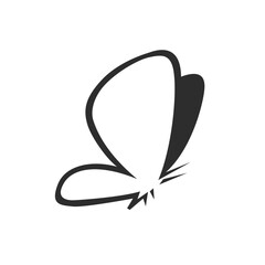 Butterfly. Black and white concept. Vector illustration