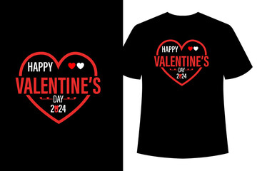 Happy Valentine's Day T-Shirt Design, typography t-shirt Design Bundle  Vector Black