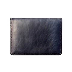 Antique navy wallet positioned isolated on transparent background