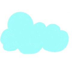 doodle clouds cartoon style