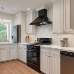 modern kitchen interior with kitchen