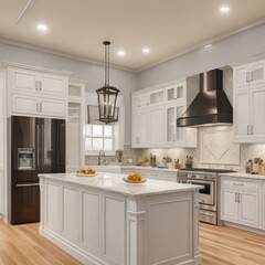 modern kitchen interior with kitchen