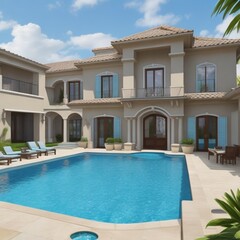 luxury hotel swimming pool