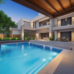 Fototapeta premium luxury swimming pool