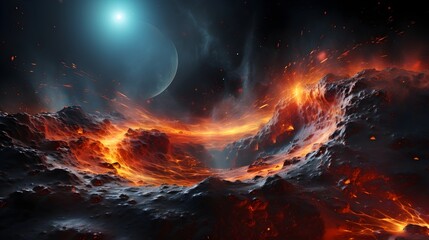 Volcanic Eruption on an Alien Planet