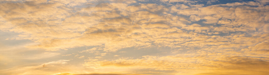 Naklejka na ściany i meble Sky sunset and cloud panorama background