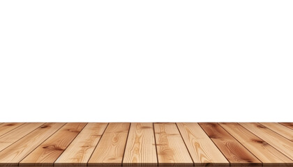 empty wooden table isolated on transparent background cutout - obrazy, fototapety, plakaty