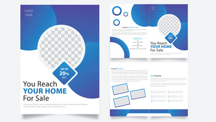 business bifold brochure design template