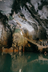 inside Phong Nha Cave in Vietnam.