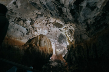 inside Phong Nha Cave in Vietnam.