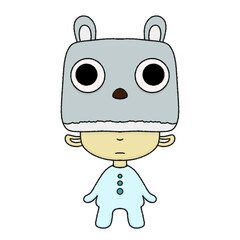 little baby wearing a jumpsuit