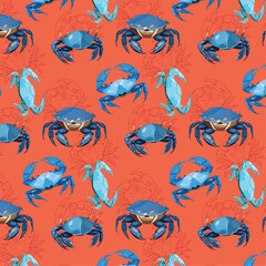 Obraz premium seamless pattern with crabs