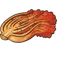 Kimchi, kimchi illustration, winter, korean side dish, kimchi season