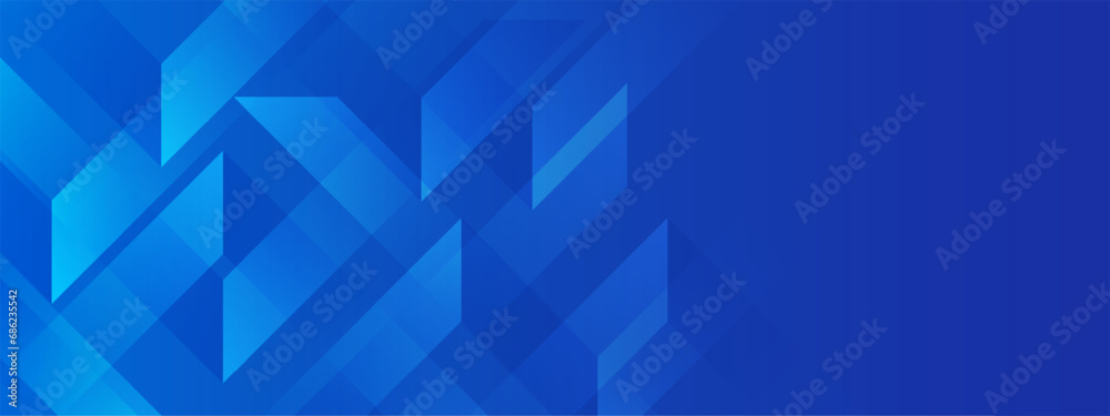 Sticker abstract blue geometric banner background with overlapping diagonal layers. vector illustration