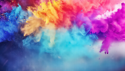 Explosion of Dust Paints , happy holi indian concept