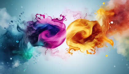 Harmony Dust Paint Mix , happy holi indian concept