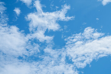 Naklejka na ściany i meble Blue sky with white cloud for nature background