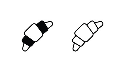 Croissant icon design with white background stock illustration