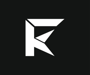 FK or KF initial letter logo vector template.
