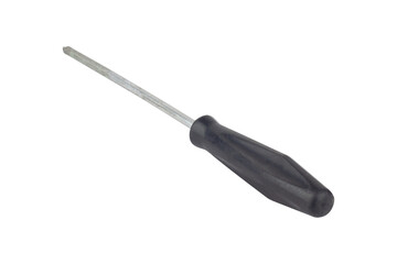 screwdriver, old rubber-handled screwdriver, isolate	