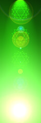 Background of the heart chakra, a sign of a spiritual energy center in the human body     