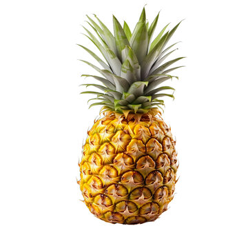 pineapple isolated on white transparent background PNG isolated