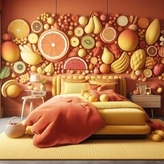 Bedroom fruit dream concept