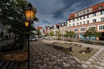 Die historische Altstadt von Zeitz, Burgenlandkreis, Sachsen-Anhalt, Deutschland