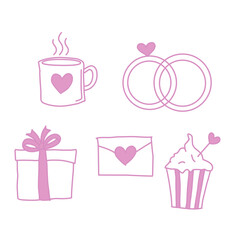 Group icon for valentines day. Valentines day icon with line art style. Valentines day icon illustration.