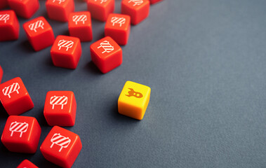 A business startup breaks through all barriers. Overcome all difficulties and bureaucratic barriers. Breakthrough technologies and developments. Favorable conditions for business development.