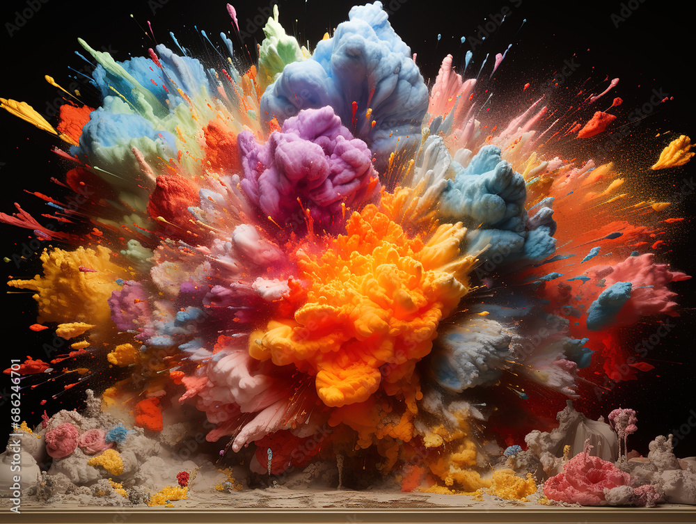 Canvas Prints framed explosion