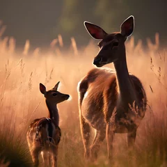 Foto op Aluminium deer in the forest © Past0rn