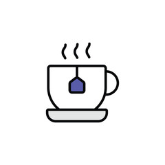 Tea icon design with white background stock illustration