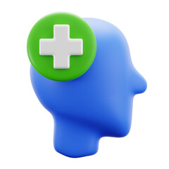 psychology mental health mind therapy 3d icon illustration render design
