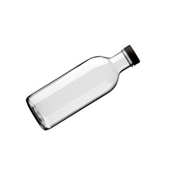 Transparent Bottle in Vibrant Composition