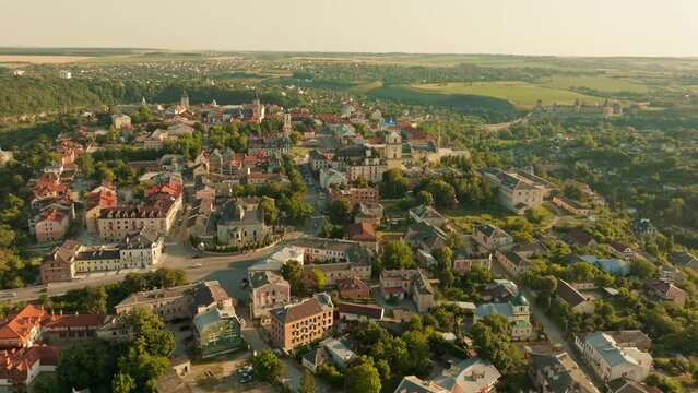 Old town aerial europe building city sunset cityscape travel
