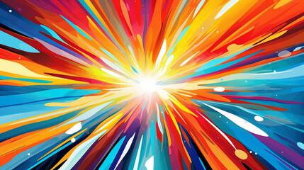 Radiant Sunburst Abstract Vector Design: Bright Rays of Light Illustration - Modern Graphic Element for Luminous Backdrops and Dynamic Creative Concepts in Digital Art.