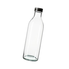 Transparent Bottle in Vibrant Composition