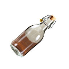 Transparent Bottle in Vibrant Composition