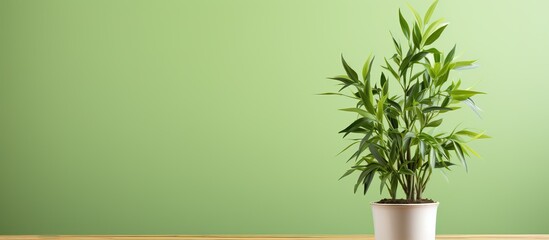 Photo of lucky bamboo a green house plant - obrazy, fototapety, plakaty