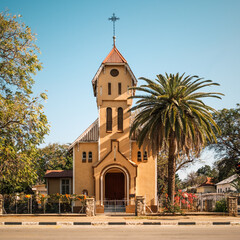 The small church of Saint Barbara in United Nations Park, Tsumeb, Oshikoto Region, Namibia