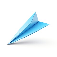 Whimsical Paper Airplane Soaring in Isolation
