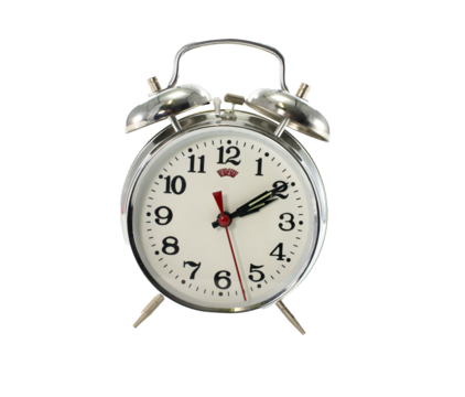 metal clock isolated on transparent background - Powered by Adobe