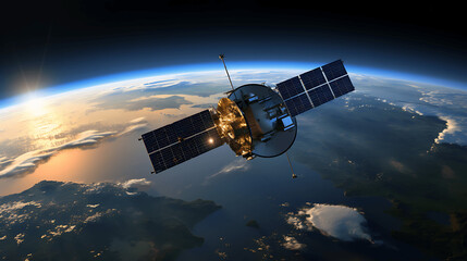 satélites en el espacio