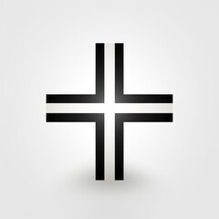 Obraz premium minimalistic logo in the shape of a cross