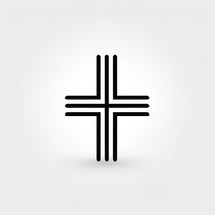 minimalistic logo in the shape of a cross