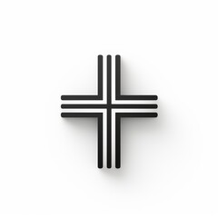 Obraz premium minimalistic logo in the shape of a cross